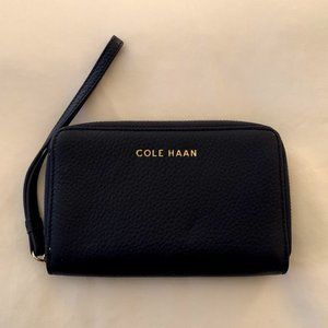 Cole Haan Leather Navy Wristlet